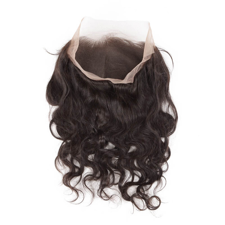 Billigaste Virgin Hair Body Wave 360 Lace Frontal, Natural Back 8A 0