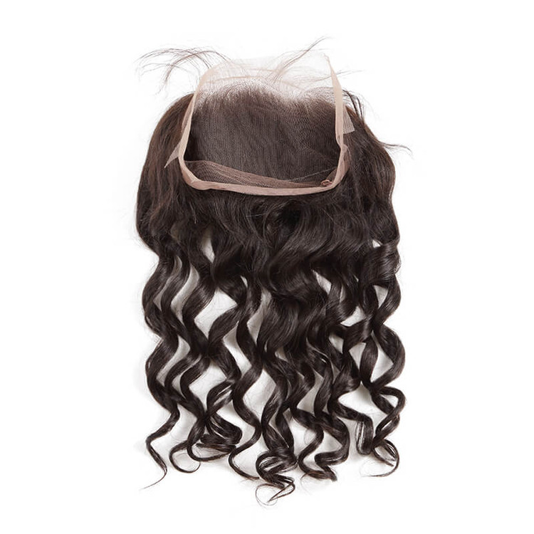 Loose Wave 360 Lace Frontal Fabriqué par de vrais cheveux vierges en vente 8A 0