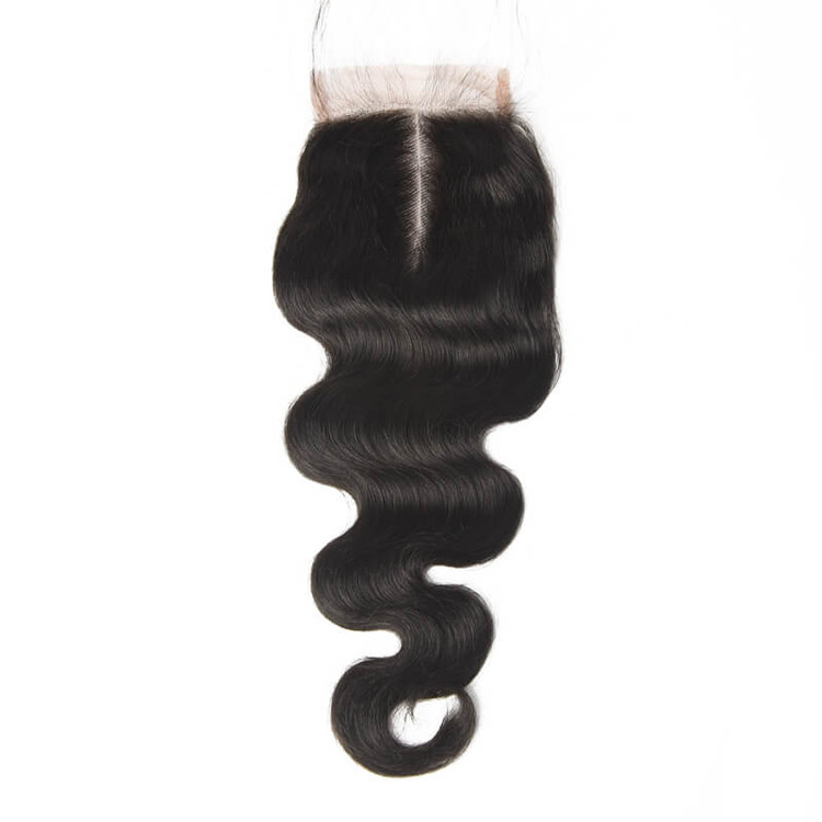 4*4 Unprocessed Virgin Hair Body Wave Lace Closure Natural Color lc002 1
