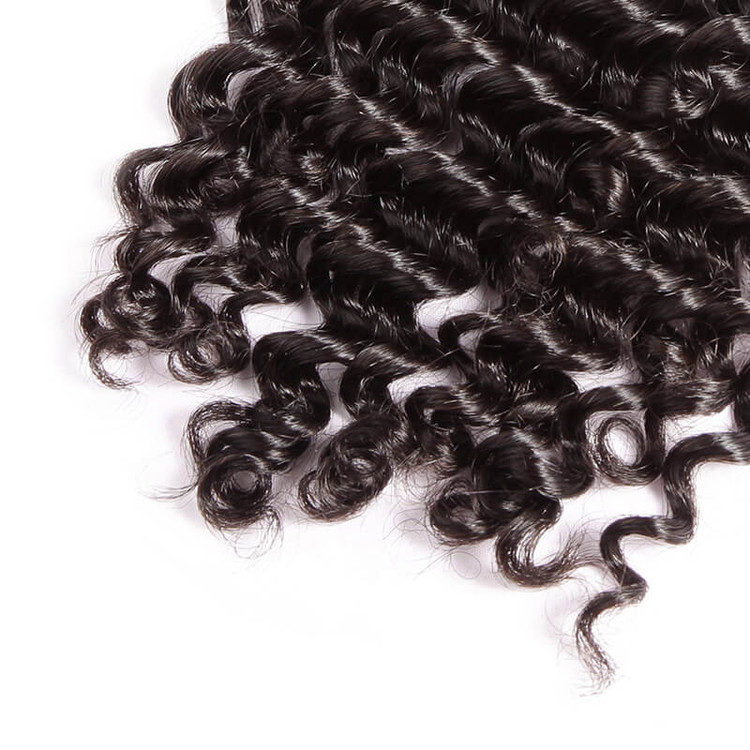 Soft Like Silk Brazilian Hair Closure, Deep Wave Lace Closure 4x4 Inches 1