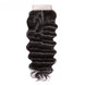 Fechamento de renda de cabelo virgem liso, 4*4 fechamento encaracolado solto para mulheres 1 small