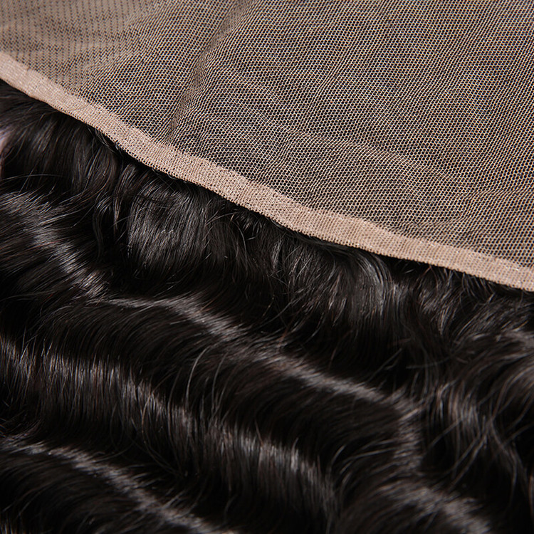 Cheapest Virgin Hair Deep Wave Lace Frontal, Natural Back lf004 3