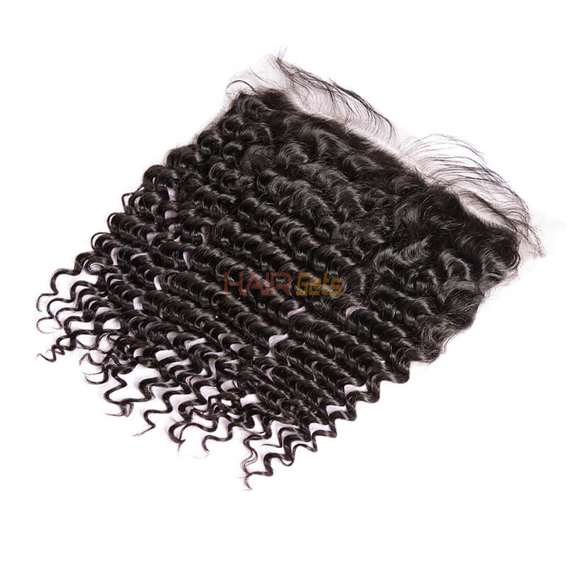 Smooth Virgin Hair Lace Frontal,13*4 Curly Frontal For Women 0