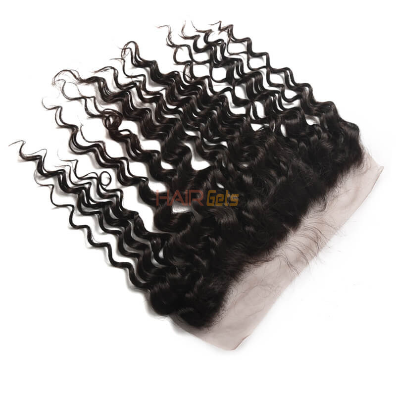 Soft Like Silk Brazilian Hair Frontal, Water Wave Lace Frontal 13x4 Inches 1