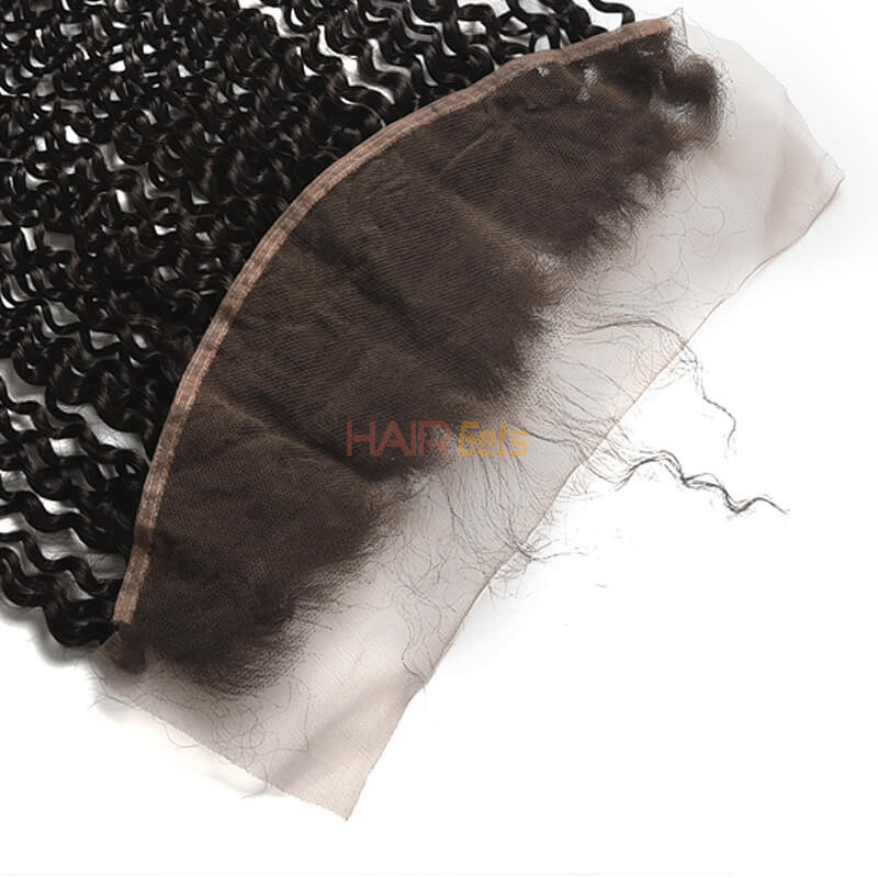 Human Hair Frontal, Kinky Curly Lace Frontal, 10-28 inches 2