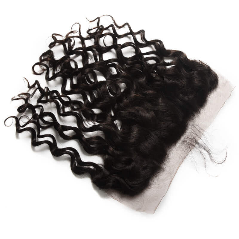 13*4 Unprocessed Virgin Hair Natural Wave Lace Frontal Natural Color 1