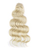Bleach White Blonde(#613) Ultimate Body Wave Clip In Remy Hair Extensions 9 Pieces 2 small