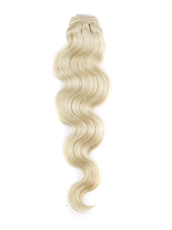 Bleach White Blonde(#613) Ultimate Body Wave Clip In Remy Hair Extensions 9 pièces 3