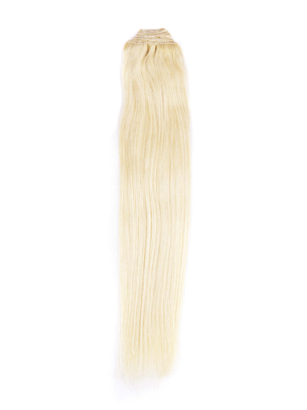 Bleach White Blonde(#613) Ultimate Straight Clip In Remy Hair Extensions 9 Pieces 2