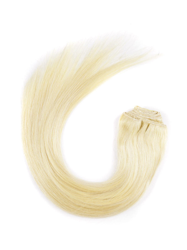 Bleach White Blonde(#613) Ultimate Straight Clip In Remy Hair Extensions 9 delar 3