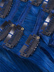 Clipe reto de luxo azul (#azul) em extensões de cabelo humano 7 peças 4 small