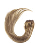 Kastanjebruin/Blond (#F6-613) Ultieme rechte Clip In Remy Hair Extensions 9 stuks 1 small