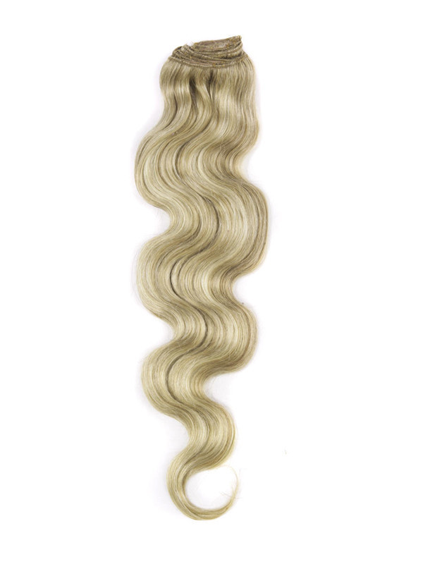 Goudbruin/Blond (#F12-613) Ultieme Body Wave Clip In Remy Hair Extensions 9 stuks 2