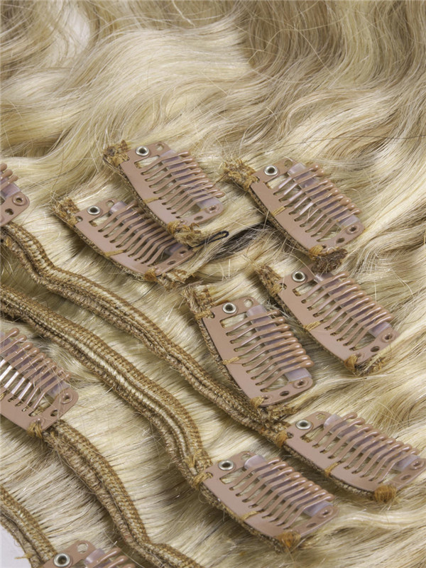 Golden Brown/Blonde(#F12-613) Ultimate Body Wave Clip In Remy Hair Extensions 9 Pieces 3