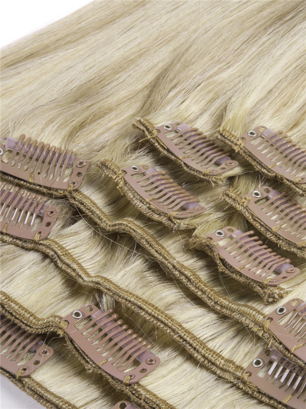 Marrón dorado/rubio (#F12-613) Ultimate Straight Clip en extensiones de cabello Remy 9 piezas 4