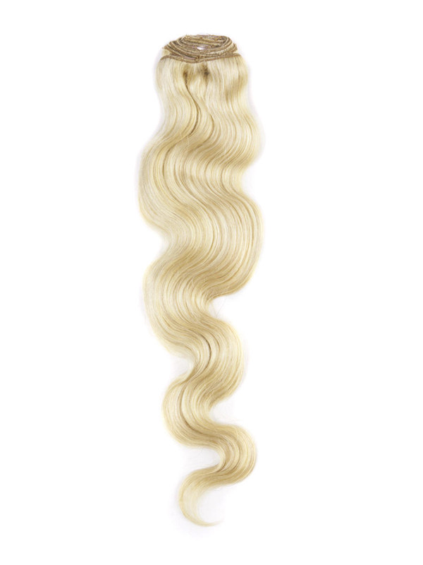 Ash/White Blonde(#P18-613) Ultimate Body Wave Clip In Remy Hair Extensions 9 Pieces cih120 2