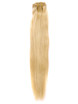 As/Wit Blond (#P18-613) Premium Straight Clip In Hair Extensions 7 Stuks 3 small