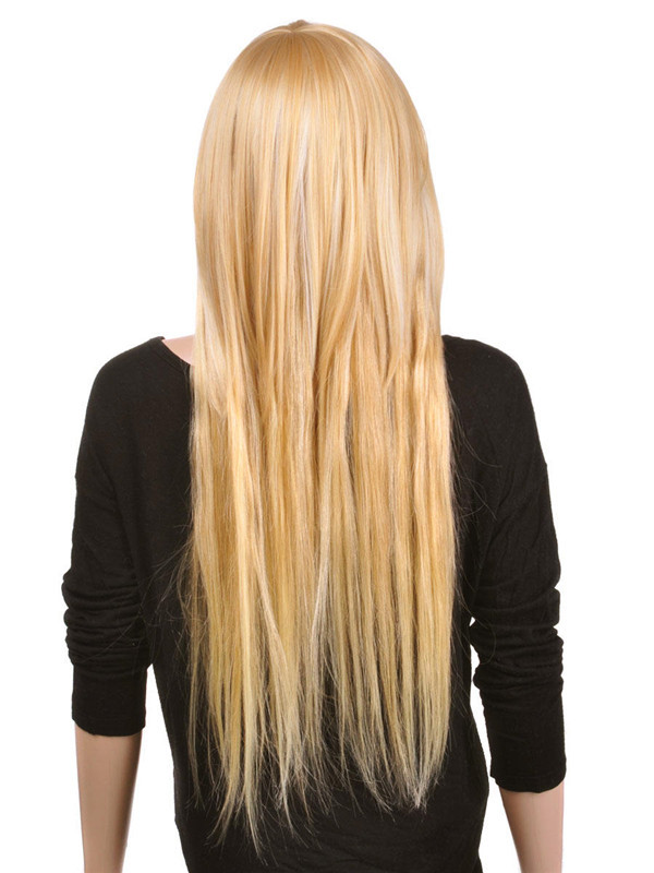 Asche/Weißblond (#P18-613) Deluxe Straight Clip In Echthaarverlängerungen 7 Stück 0