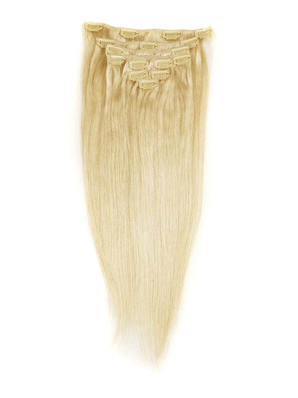 Ash/Vit Blond(#P18-613) Ultimate Rak Clip In Remy Hair Extensions 9 delar 1