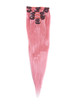 Pink(#Pink) Clip recto de lujo en extensiones de cabello humano 7 piezas 1 small