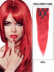 Red(#Red) Ultimate Straight Clip In Remy Hair Extensions 9 Pieces cih129 0 small