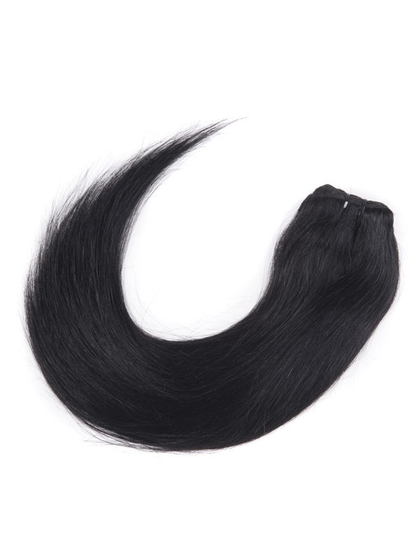 Jet Black (# 1) Straight Ultimate Clip In Remy Hair Extensions 9 шт. 2