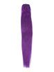 Violet(#Violet) Deluxe Straight Clip In Human Hair Extensions 7 Pieces 3 small
