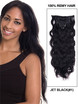 Extensões de cabelo remy final de onda corporal preto (#1) azeviche (nº 1) 9 peças 3 small