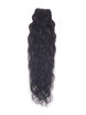 Jet Black(#1) Deluxe Kinky Curl Clip I Human Hair Extensions 7 stk 1 small