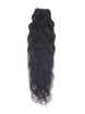 Jet Black(#1) Deluxe Kinky Curl Clip dans les extensions de cheveux humains 7 pièces 1 small