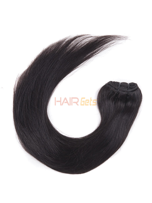 Naturlig sort(#1B) Ultimate Silkeagtig Straight Clip In Remy Hair Extensions 9 stk. 3