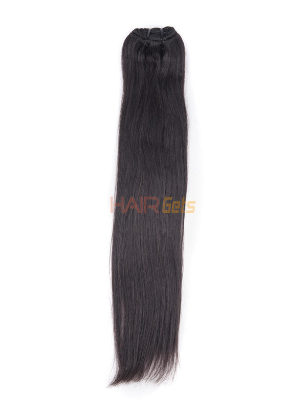 Naturlig sort(#1B) Ultimate Silkeagtig Straight Clip In Remy Hair Extensions 9 stk. 4