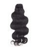 Natural Black(#1B) Deluxe Body Wave Clip In Human Hair Extensions 7 Pieces 0 small