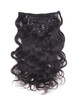 Natural Black(#1B) Ultimate Body Wave Clip In Remy Hair Extensions 9 Pieces 0 small
