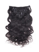 Natural Black (#1B) Ultimate Body Wave Clip In Remy Hair Extensions 9 Stück 0 small