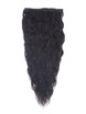 Natural Black(#1B) Deluxe Kinky Curl Clip In Human Hair Extensions 7 Pieces 2 small