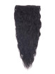 Natural Black(#1B) Deluxe Kinky Curl Clip en extensiones de cabello humano 7 piezas 2 small