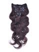 Dark Brown(#2) Premium Body Wave Clip In Hair Extensions 7 Pieces 0 small