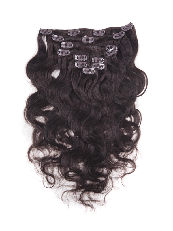 Dunkelbraun (#2) Ultimate Body Wave Clip In Remy Hair Extensions 9 Stück 0