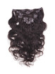 Marrón oscuro (# 2) Ultimate Body Wave Clip en extensiones de cabello Remy 9 piezas 0 small
