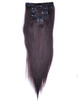 Brun foncé(#2) Deluxe Silky Straight Clip In Human Hair Extensions 7 Pièces 3 small