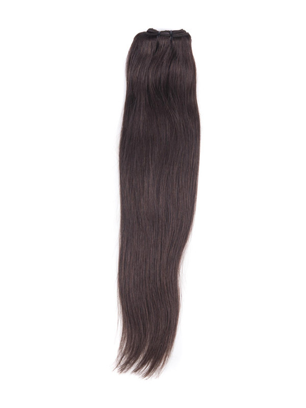 Mörkbrun(#2) Ultimate Silky Straight Clip In Remy Hair Extensions 9 delar 1