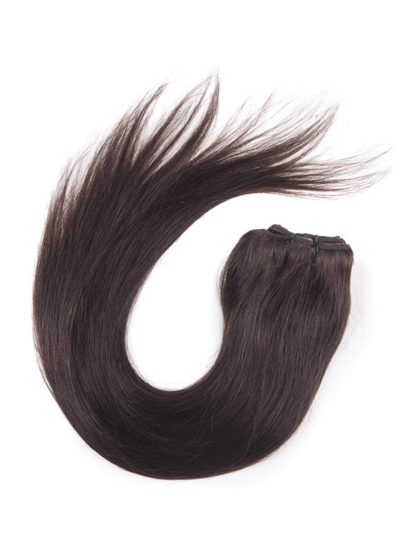 Mörkbrun(#2) Ultimate Silky Straight Clip In Remy Hair Extensions 9 delar 2
