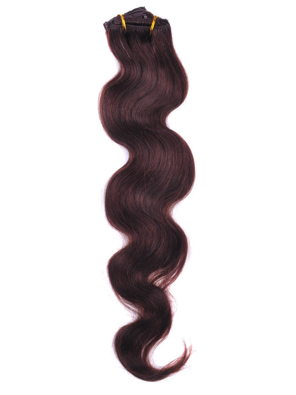 Medium Brown(#4) Premium Body Wave Clip In Hair Extensions 7 stk 1