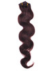 Medium Brown(#4) Premium Body Wave Clip In Hair Extensions 7 stk 1 small