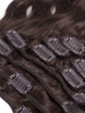 Medium Brown(#4) Deluxe Body Wave Clip In Human Hair Extensions 7 Pieces 1 small