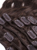 Medium Brown(#4) Deluxe Body Wave Clip In Human Hair Extensions 7 stk 1 small