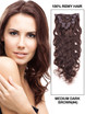Medium Brown(#4) Ultimate Body Wave Clip In Remy Hair Extensions 9 Pieces 0 small