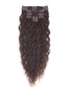 Medium Brown(#4) Premium Kinky Curl Clip In Hair Extensions 7 delar 0 small