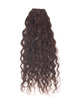 Medium Brown(#4) Deluxe Kinky Curl Clip In Human Hair Extensions 7 Pieces 3 small